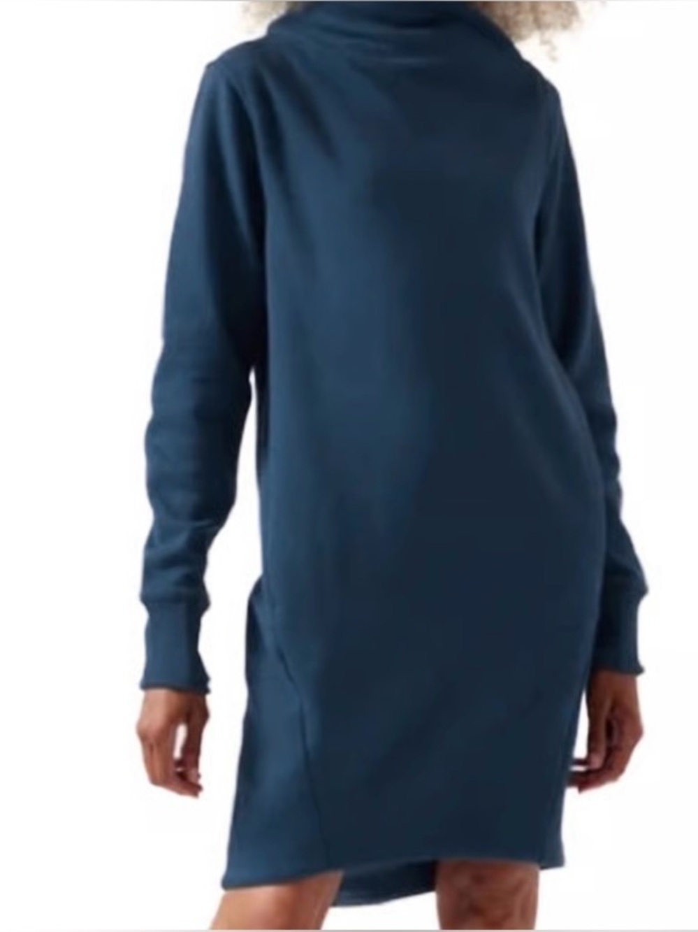 Athleta Cozy Karma Mock Neck Dress With Plush Interior MEDIUM TALL